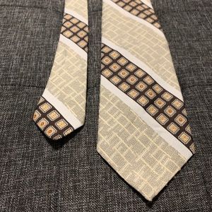 Wemlon by wembley white brown tie polyester